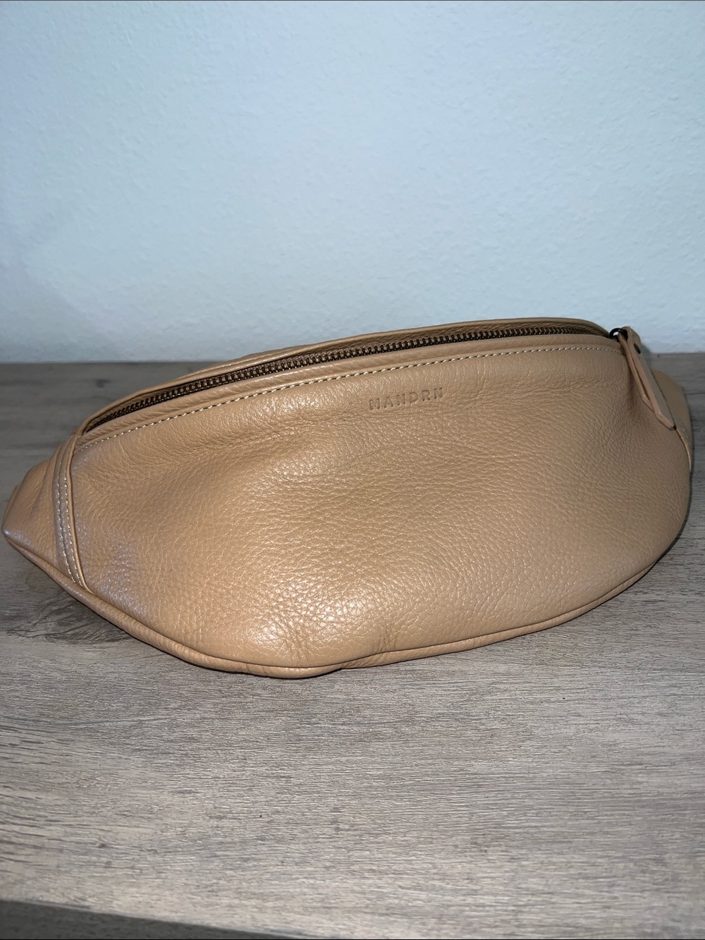 Mandrn Atlas Tan Leather Waist Bag